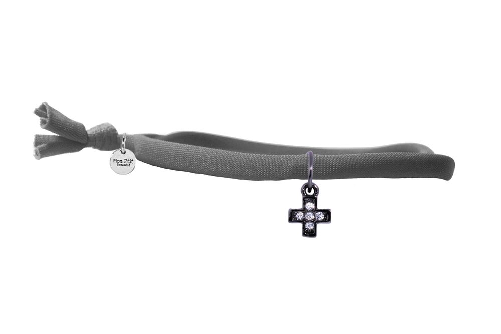 Bijoux - Croix Little Shine Black - MON PTIT BRASSLET