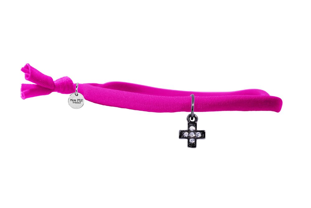 Bijoux - Croix Little Shine Black - MON PTIT BRASSLET