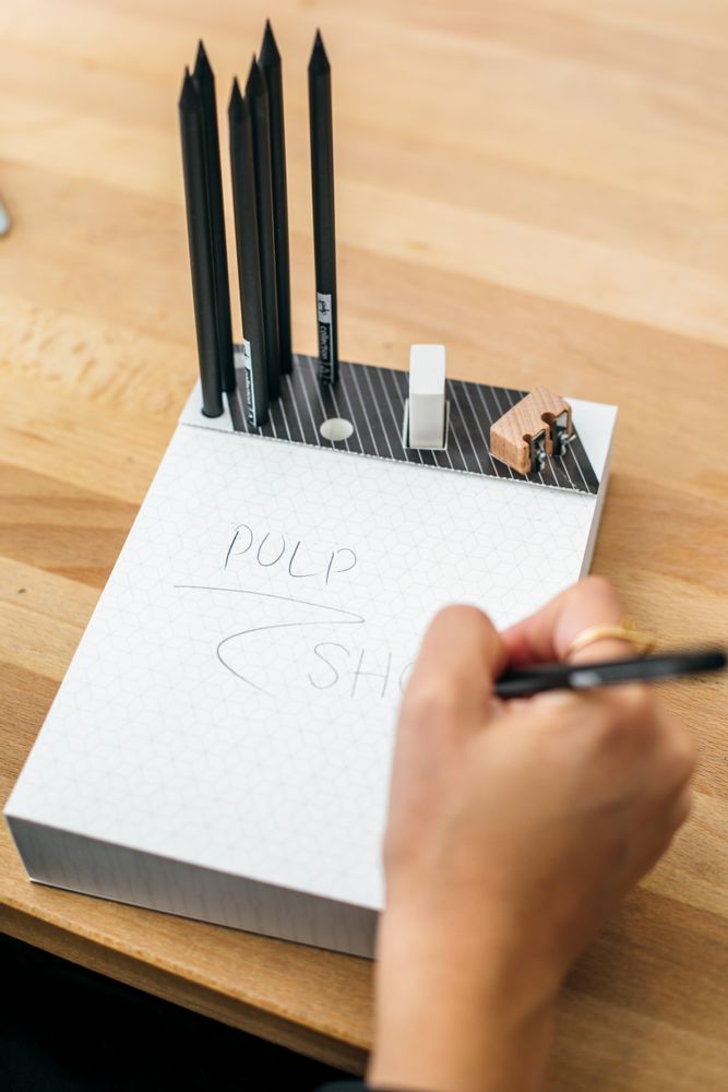 Gifts - Memo Pad & Organizer - Black Pencils - PULP SHOP