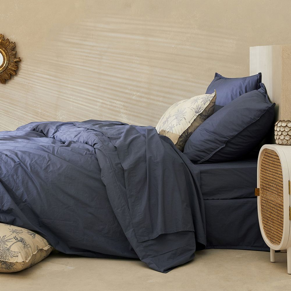 Bed linens - Washed organic cotton percale - Amour bed linen - DORAN SOU