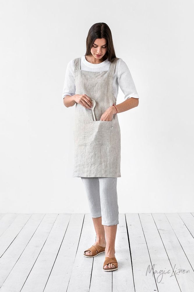 Tabliers de cuisine - Tablier en lin pinafore - MAGICLINEN
