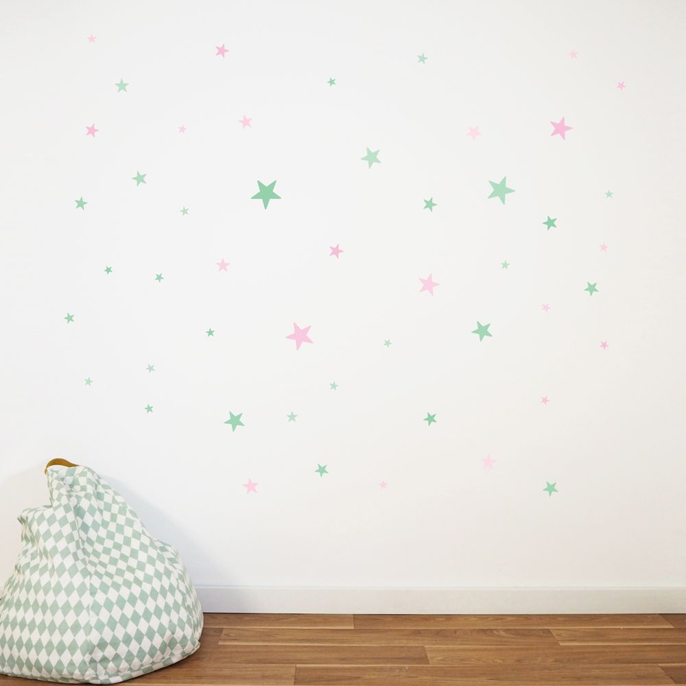 Children's decorative items - Decorative Stickers (stars, dots and triangles) with texture - MINIMOI