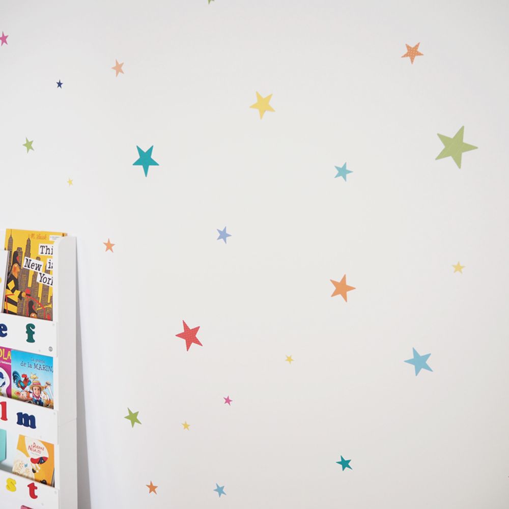 Children's decorative items - Decorative Stickers (stars, dots and triangles) with texture - MINIMOI