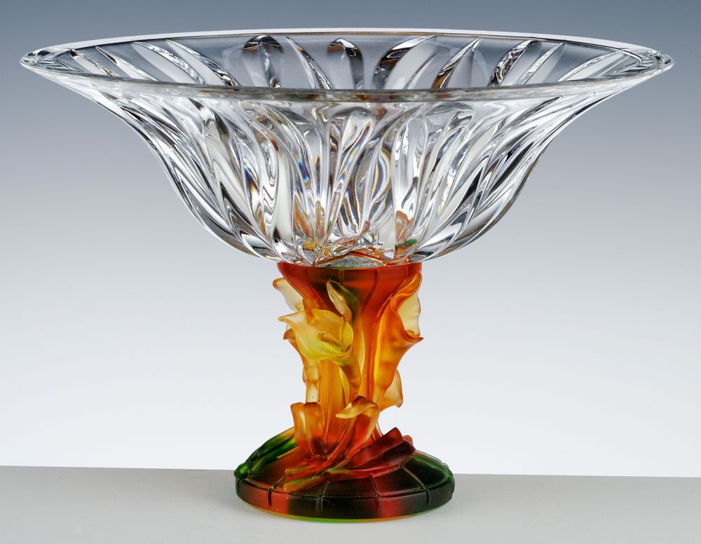 Crystal ware - ITEMS WITH MOTLEN GLASS FOOT - CRISTAL DE PARIS