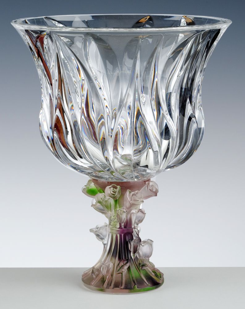 Crystal ware - ITEMS WITH MOTLEN GLASS FOOT - CRISTAL DE PARIS
