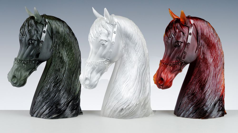 Verre d'art - CHEVAL ARABE ROYAL - CRISTAL DE PARIS