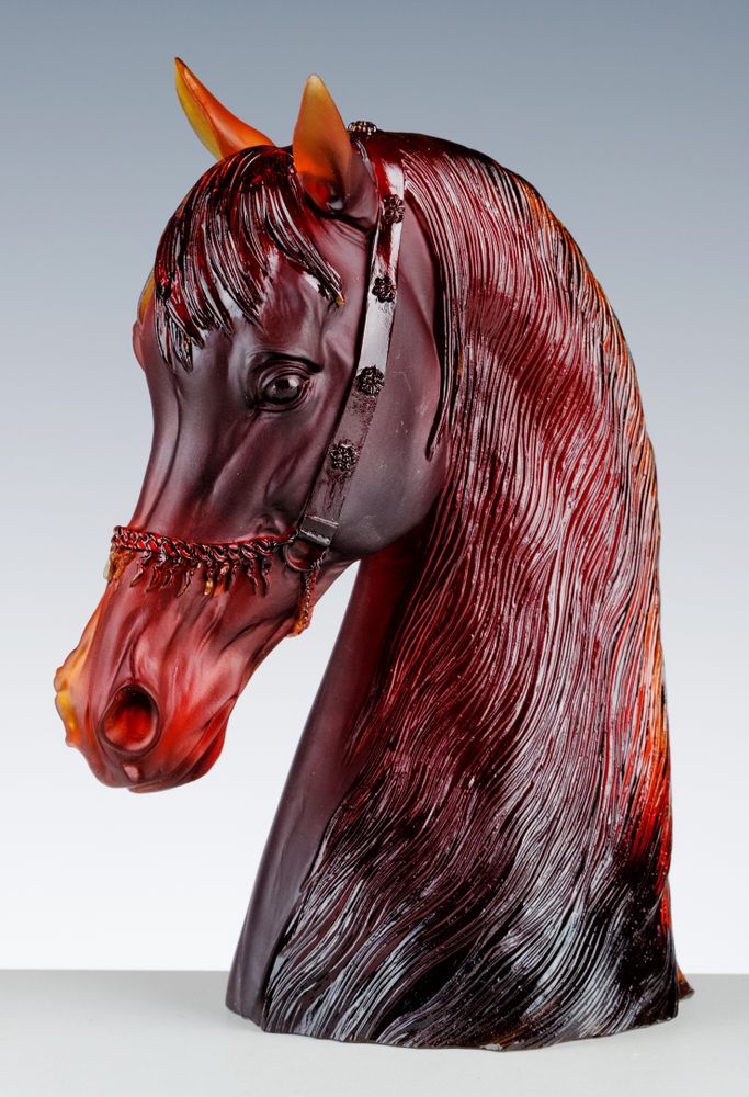 Verre d'art - CHEVAL ARABE ROYAL - CRISTAL DE PARIS