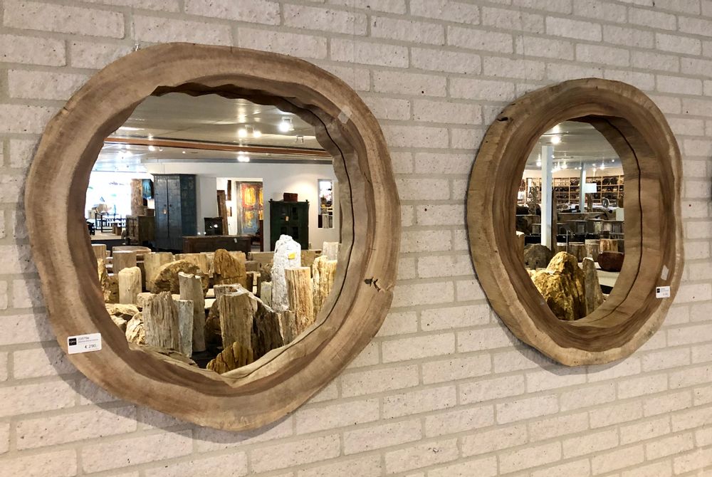 Miroirs pour salle de bain - MIROIRS | Miroirs en bois - XYLEIA PETRIFIED WOOD