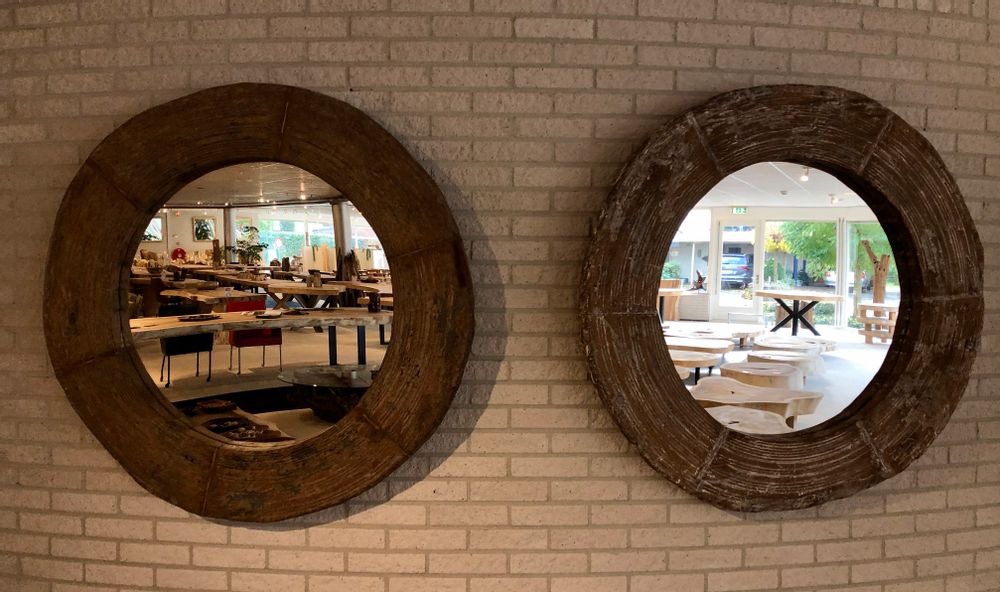 Miroirs pour salle de bain - MIROIRS | Miroirs en bois - XYLEIA PETRIFIED WOOD