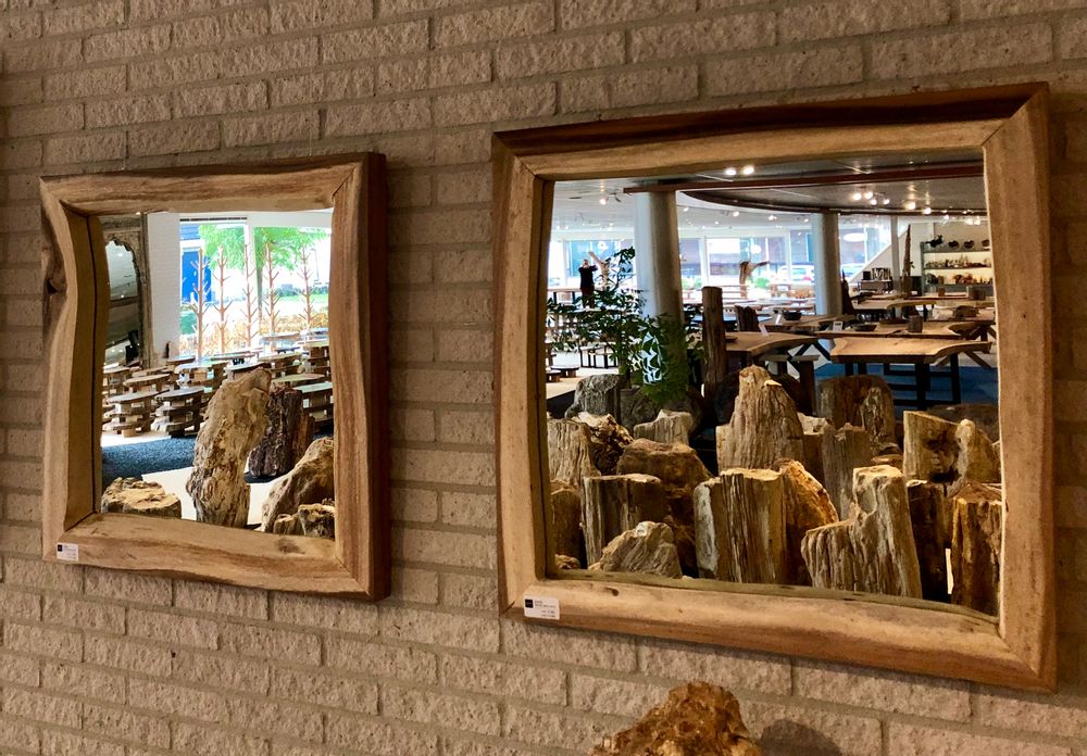 Miroirs pour salle de bain - MIROIRS | Miroirs en bois - XYLEIA PETRIFIED WOOD