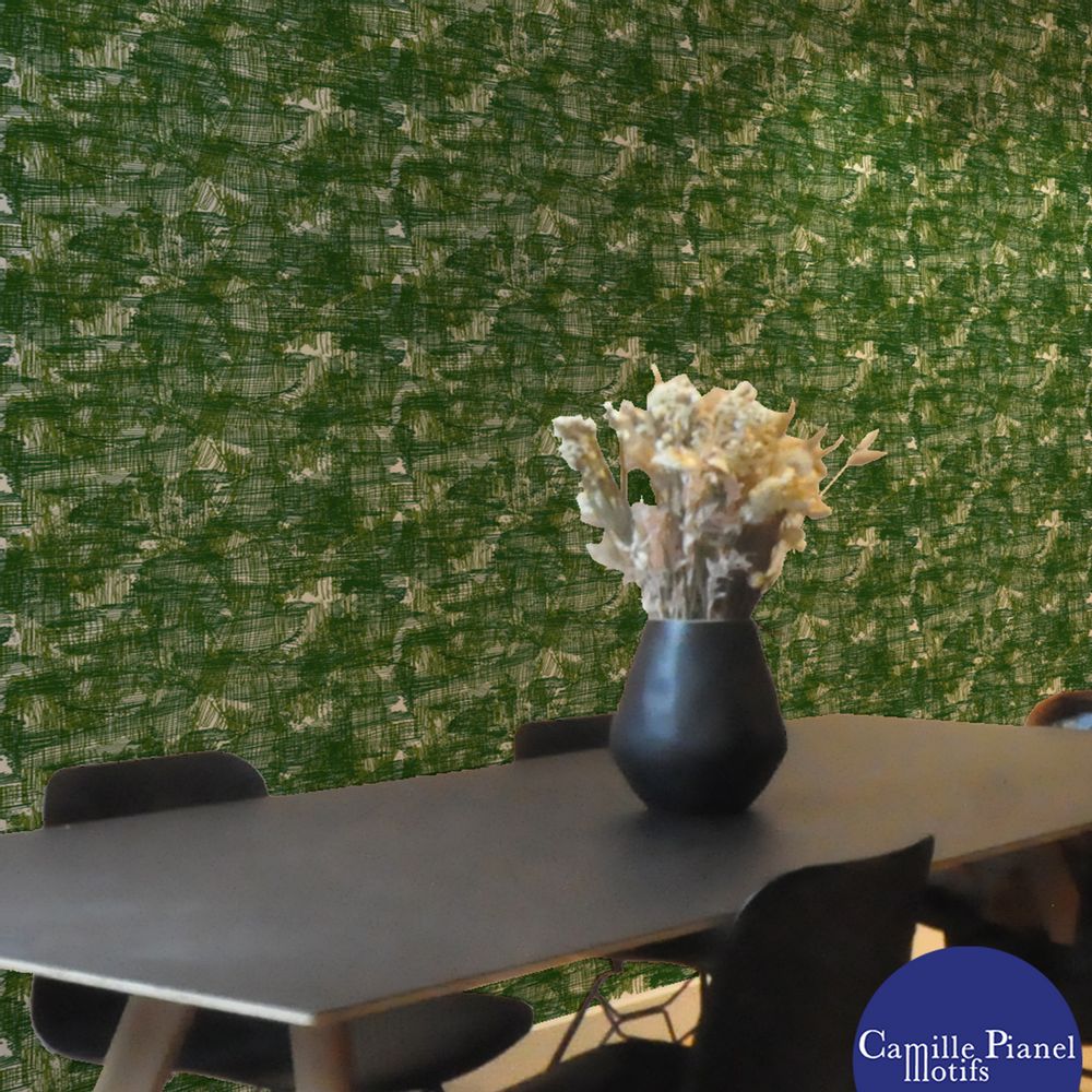 Wallpaper - Custom & Customizable Humus Wallpaper - CAMILLE PIANEL MOTIFS