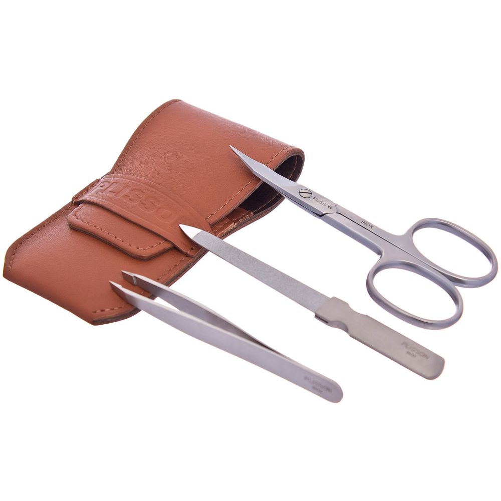 Accessoires de voyage - Set Manucure en Cuir - PLISSON