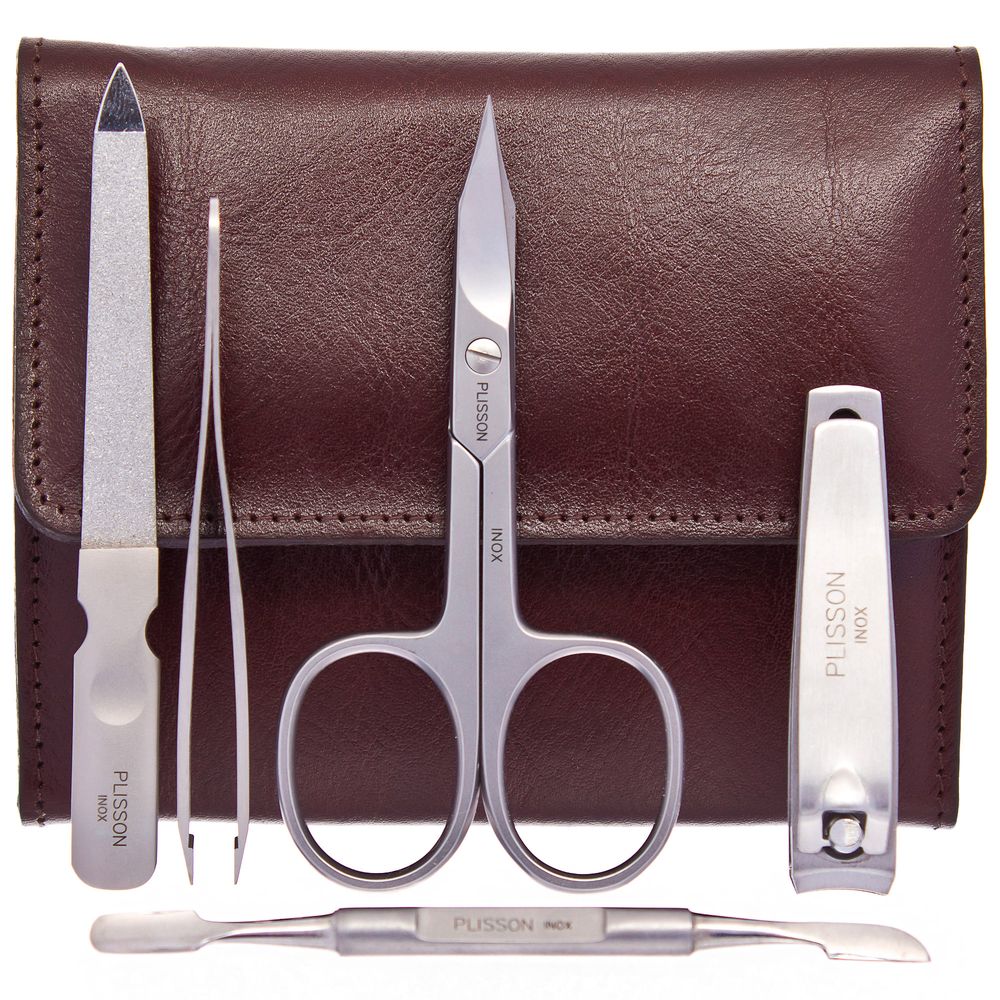 Accessoires de voyage - Set Manucure en Cuir - PLISSON