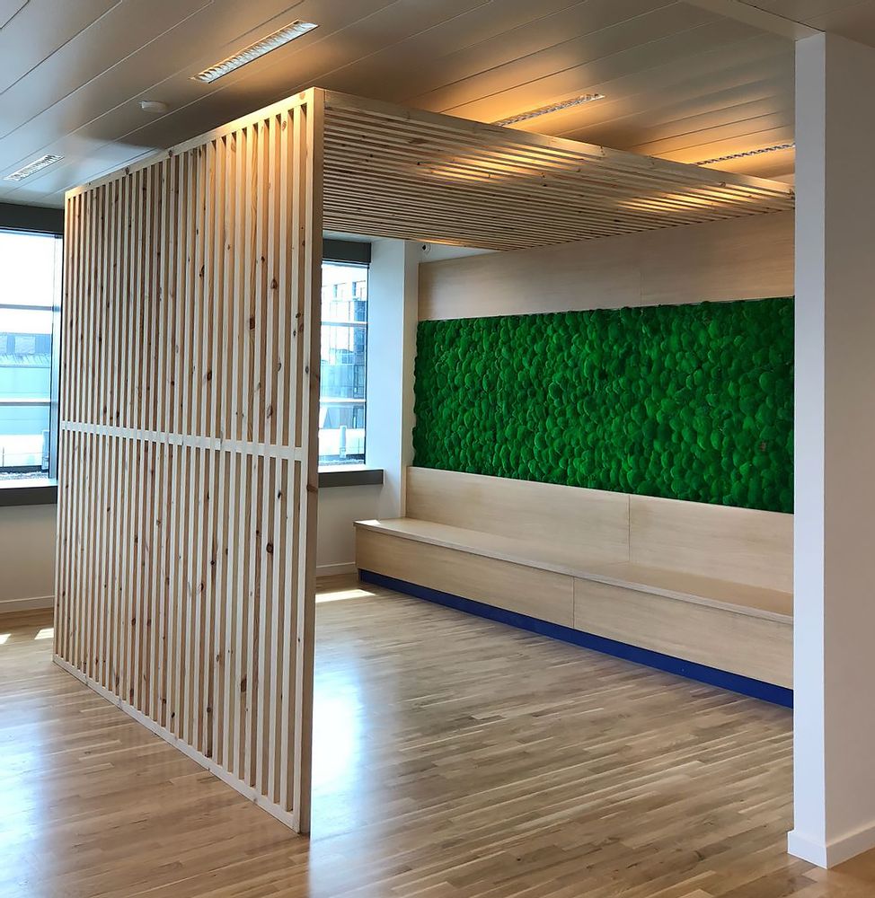 Acoustic solutions - Custom made ball moss walls - GREEN MOOD