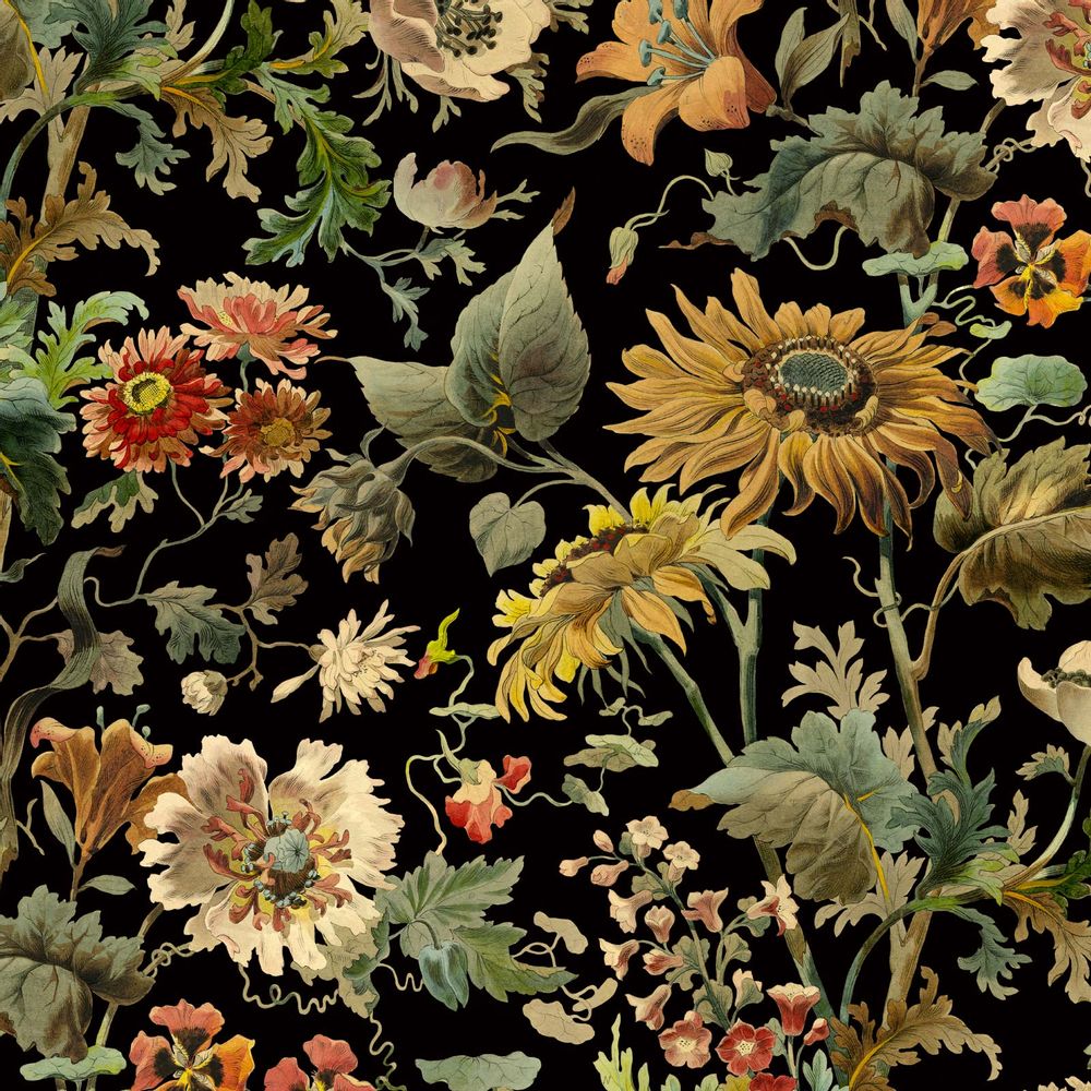 Papiers peints - Avalon Wallpaper - Black - HOUSE OF HACKNEY