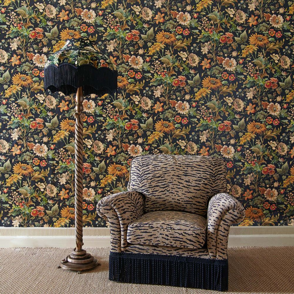 Papiers peints - Avalon Wallpaper - Black - HOUSE OF HACKNEY