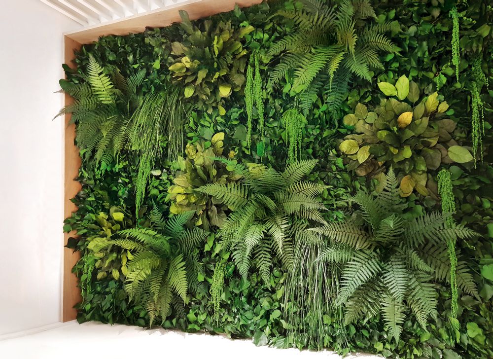 Floral decoration - Custom made wild plants wall - GREEN MOOD