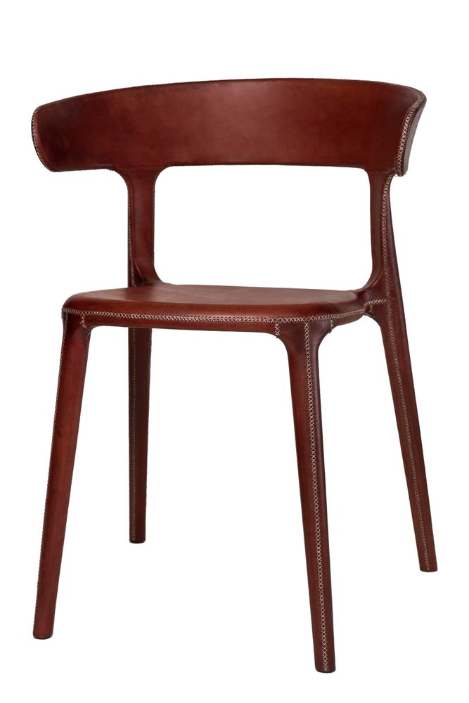Chaises - Chaise Carol recouverte de cuir - SOL & LUNA