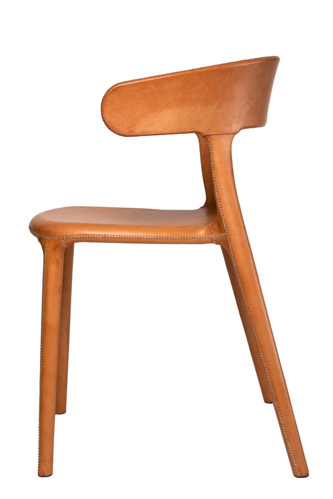 Chaises - Chaise Carol recouverte de cuir - SOL & LUNA