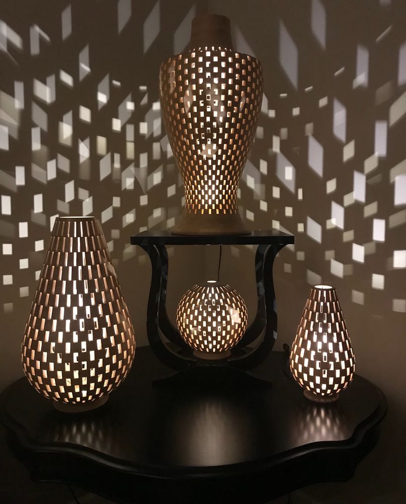 Pièces uniques - YVES PIERART - LUMINAIRES EN BOIS TOURNÉ ET SEGMENTÉ - MAD' IN EUROPE