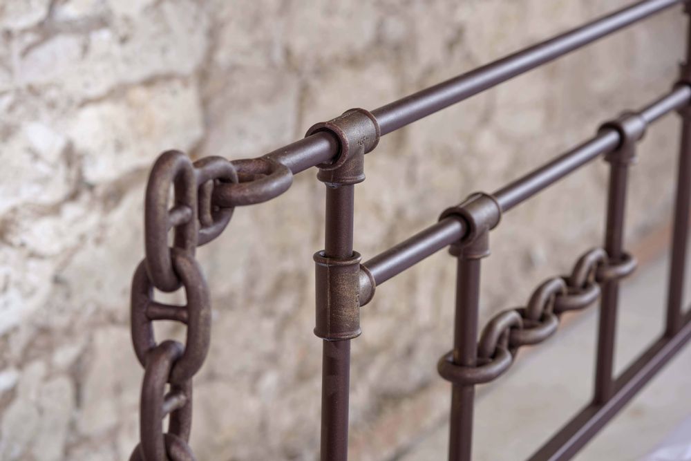Artistic hardware - Industrial design Iron bed - Model Areti - VOLCANO - HANDMADE IRON BEDS