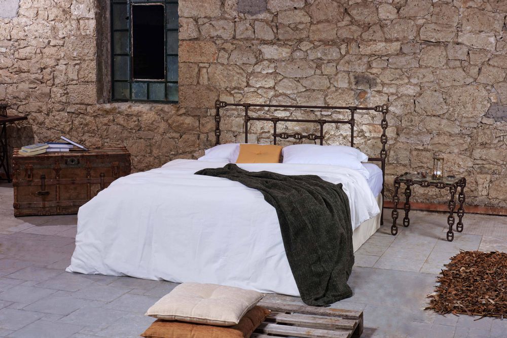 Artistic hardware - Industrial design Iron bed - Model Areti - VOLCANO - HANDMADE IRON BEDS