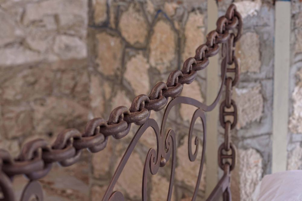 Lits - Iron Bed industrial style - Model Galini - VOLCANO - HANDMADE IRON BEDS