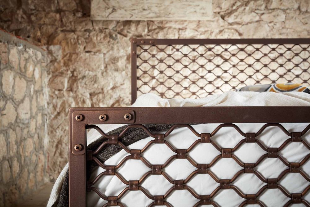 Artistic hardware - Industrial style Handmade iron bed - Model Dimitra - VOLCANO - HANDMADE IRON BEDS