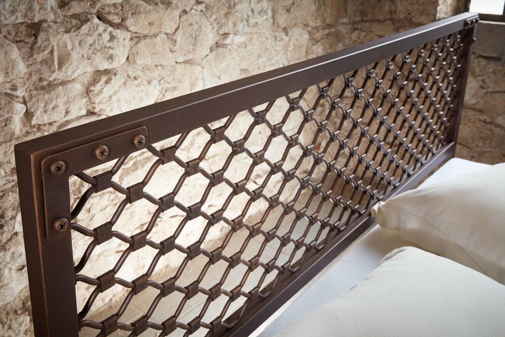 Artistic hardware - Industrial style Handmade iron bed - Model Dimitra - VOLCANO - HANDMADE IRON BEDS