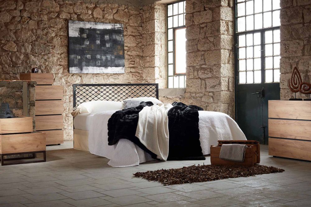 Artistic hardware - Industrial style Handmade iron bed - Model Dimitra - VOLCANO - HANDMADE IRON BEDS