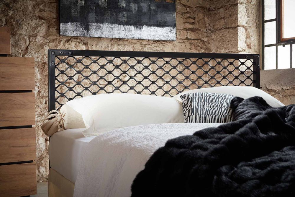 Artistic hardware - Industrial style Handmade iron bed - Model Dimitra - VOLCANO - HANDMADE IRON BEDS