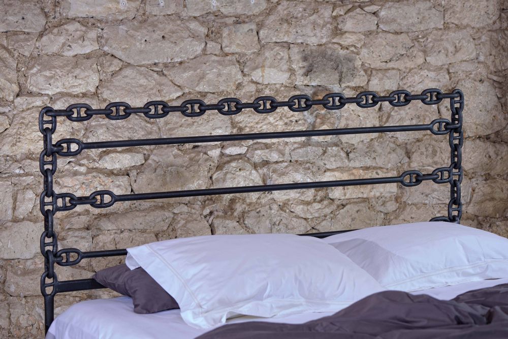 Quincaillerie d'art - Lit en fer fait main style industriel - Modèle Athina - VOLCANO - HANDMADE IRON BEDS