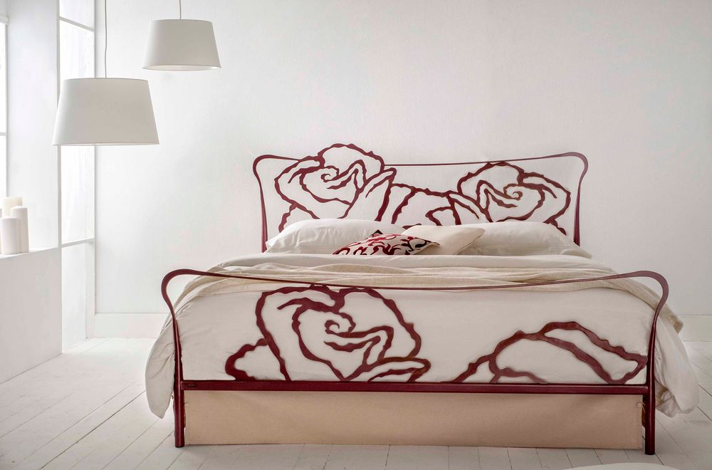 Artistic hardware - Arty style Handmade iron bed - Model Rose - VOLCANO - HANDMADE IRON BEDS