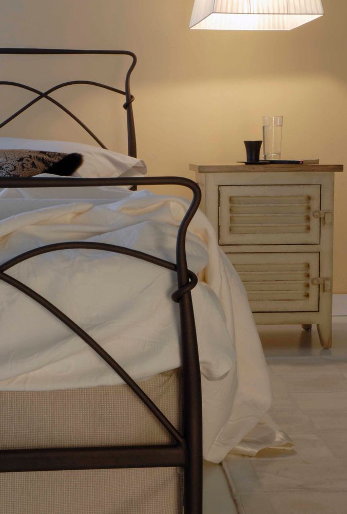 Artistic hardware - minimalist style Handmade iron bed - Model Avra - VOLCANO - HANDMADE IRON BEDS