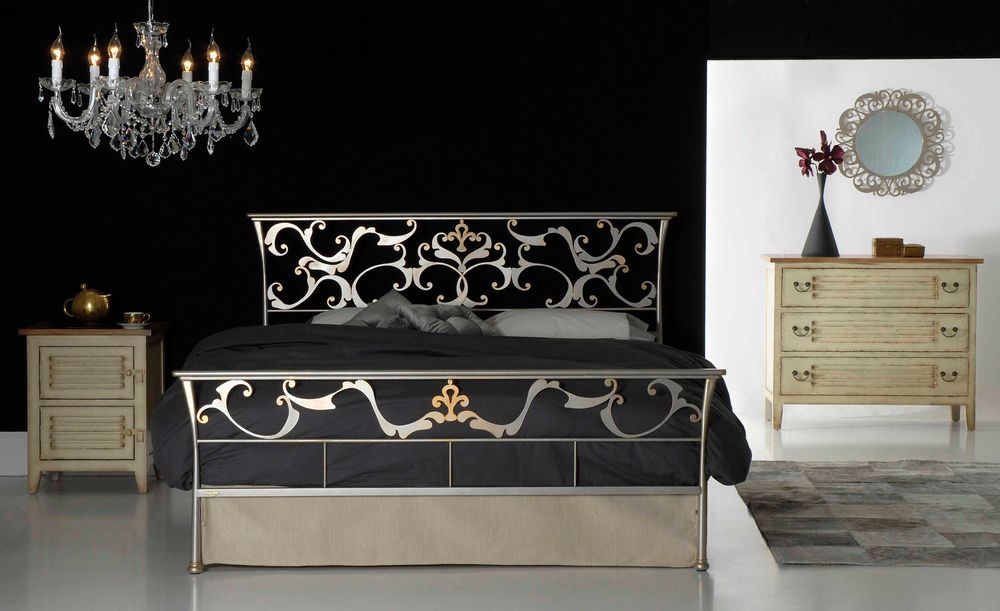 Quincaillerie d'art - Lit en fer fait main haut de gamme design - Modèle Oasis - VOLCANO - HANDMADE IRON BEDS