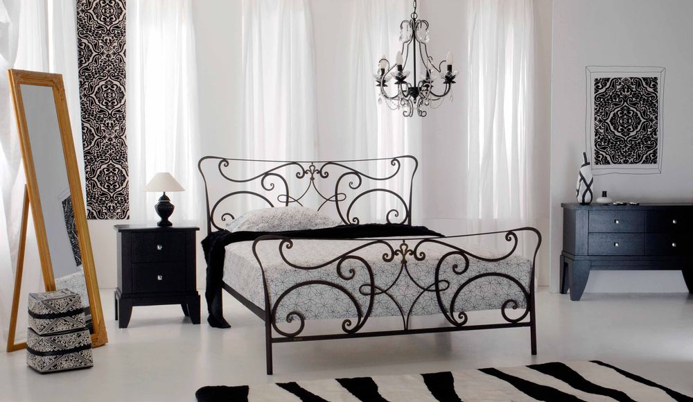 Objets design - Lit en fer fait main style art nouveau - Modèle Norm - VOLCANO - HANDMADE IRON BEDS