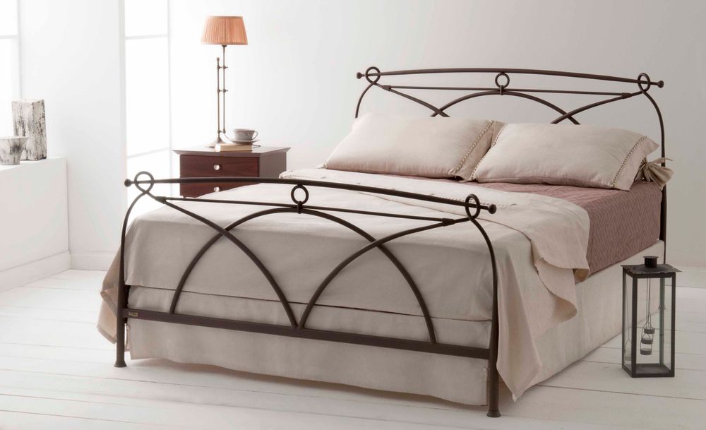 Artistic hardware - Minimalist handmade iron bed - Model Anita - VOLCANO - HANDMADE IRON BEDS