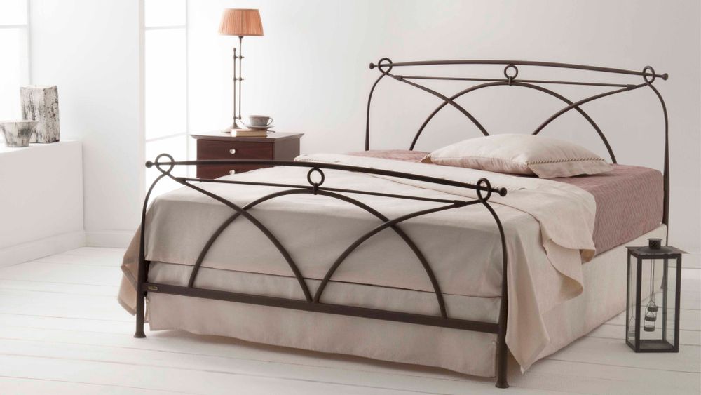 Artistic hardware - Minimalist handmade iron bed - Model Anita - VOLCANO - HANDMADE IRON BEDS