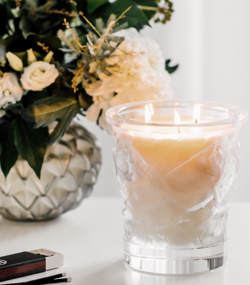 Decorative objects - OCEANS - CRYSTAL SCENTED CANDLE - LALIQUE VOYAGE DE PARFUMEUR