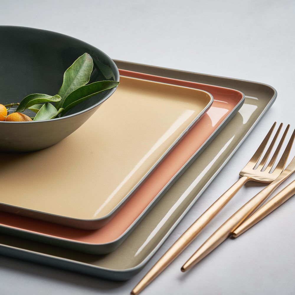 Assiettes au quotidien - SQUARE - ESMA DEREBOY HANDMADE PORCELAIN