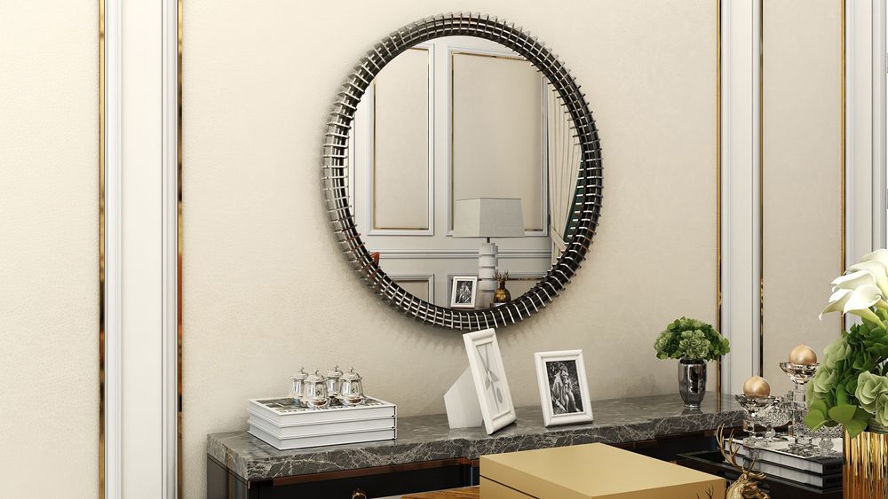 Mirrors - HRP FURNITURE STAINLESS STEEL MODERN DECORATIN MIRROR - METAL MUHENDISLIK