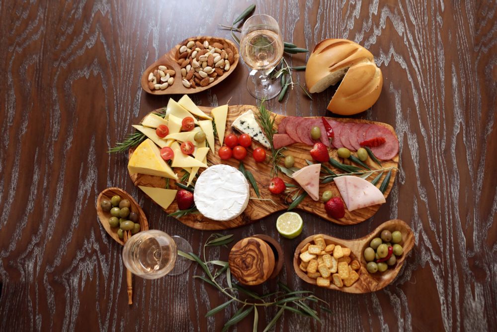 Assiettes de réception - Bois d'oliviers - ART'MONIE