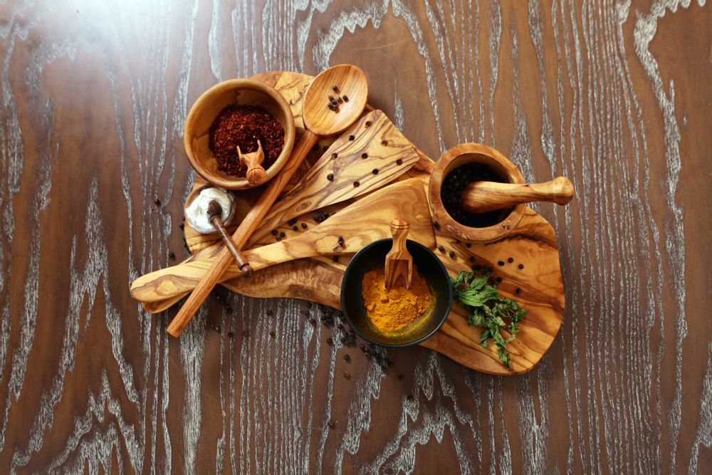 Assiettes de réception - Bois d'oliviers - ART'MONIE