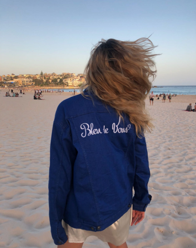 Prêt-à-porter - Brooke - Veste en jean écologique brodée - BLEU DE VOUS