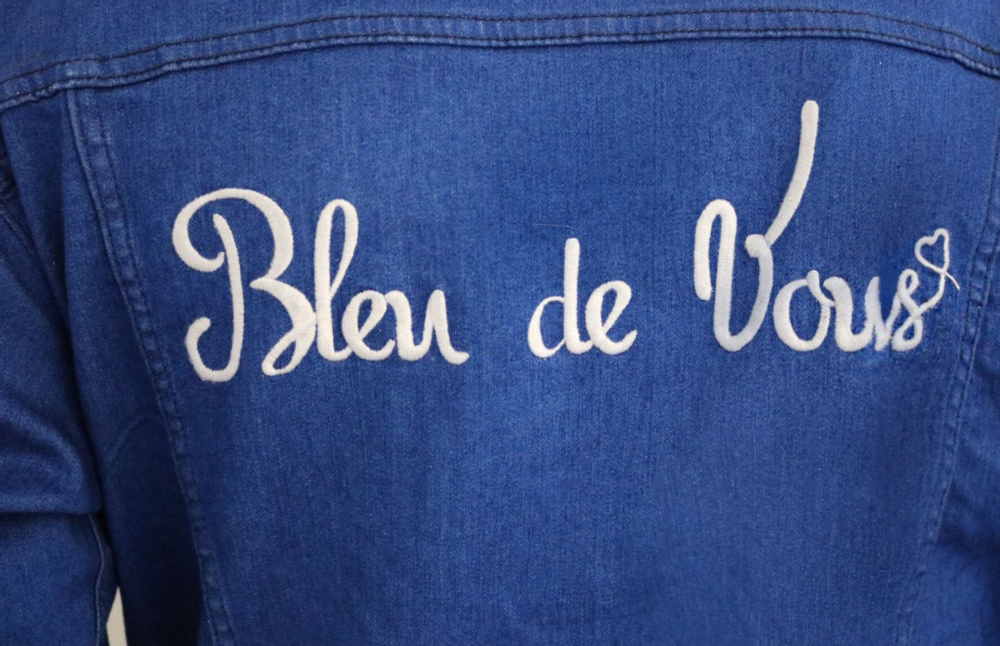 Prêt-à-porter - Brooke - Veste en jean écologique brodée - BLEU DE VOUS