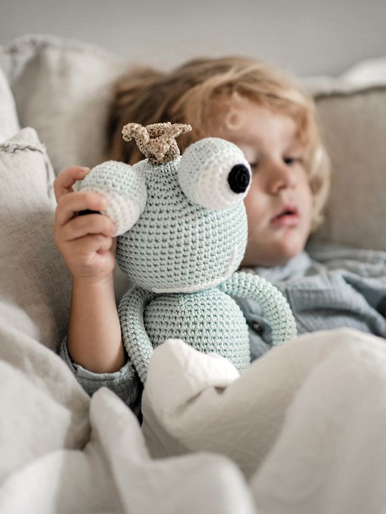 Soft toy - King Froggy - Mint - LEGGYBUDDY