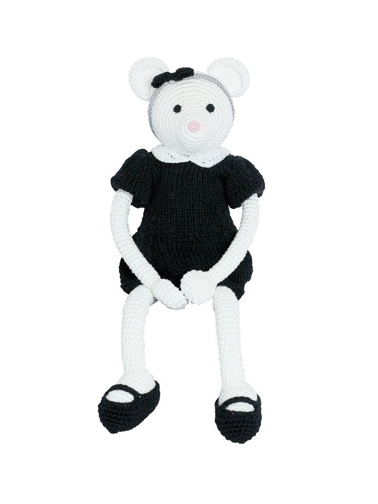 Soft toy - Alice - crochet mouse - LEGGYBUDDY