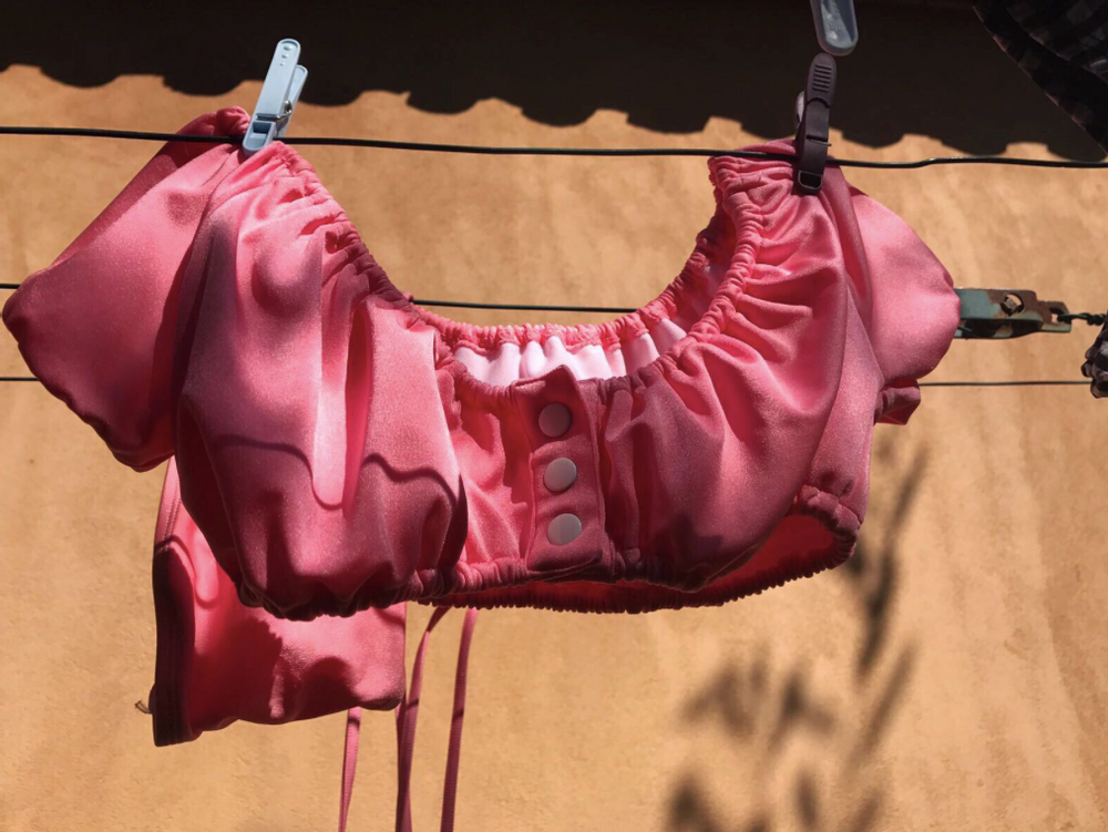 Apparel - St Tropez Shabby Pink Bikini - BLEU DE VOUS