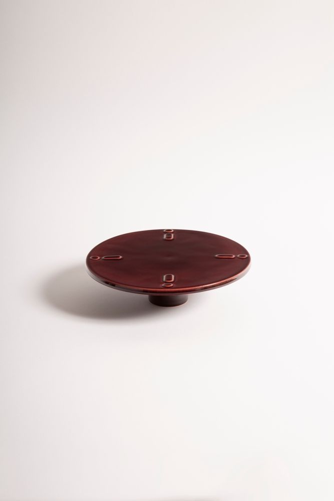 Ceramic - Water Lily - Dish on Stand - DRAGONFLY