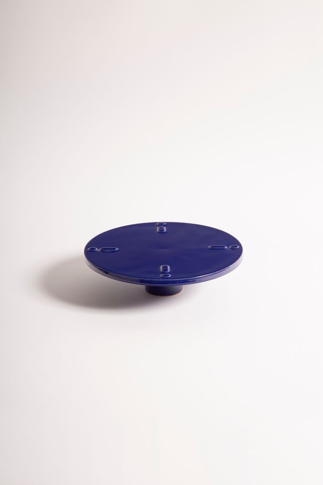 Ceramic - Water Lily - Dish on Stand - DRAGONFLY